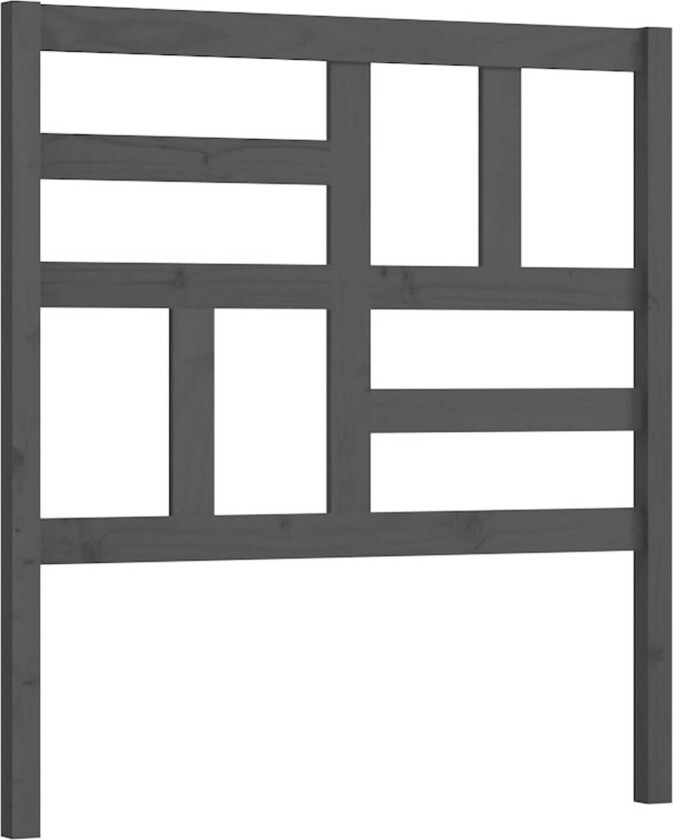Sengegavl grå 106x4x104 cm heltre furu