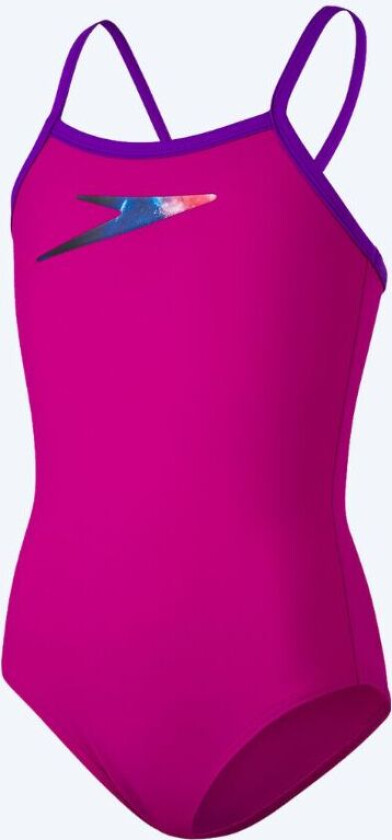 badedrakt til jenter - Boom Placement Thinstrap - Lilla/blå