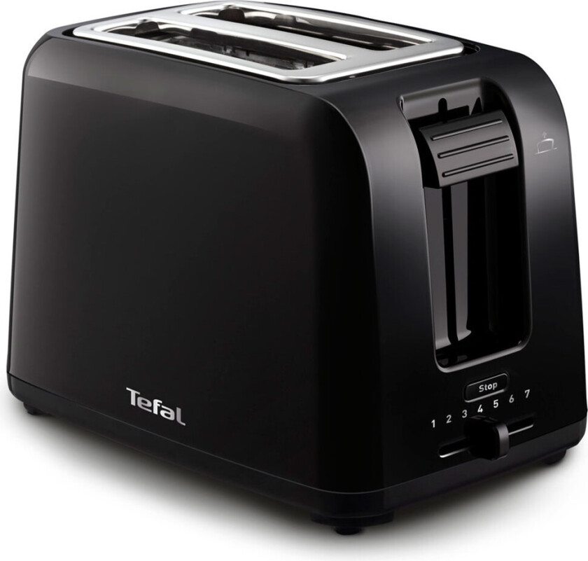 TT1A18, 2 skiver, Sort, Rustfritt stål, Nivå, 800 W