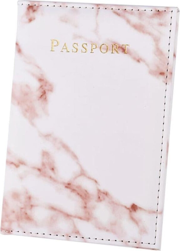 Passveske rosa marmor skinn skinn gull