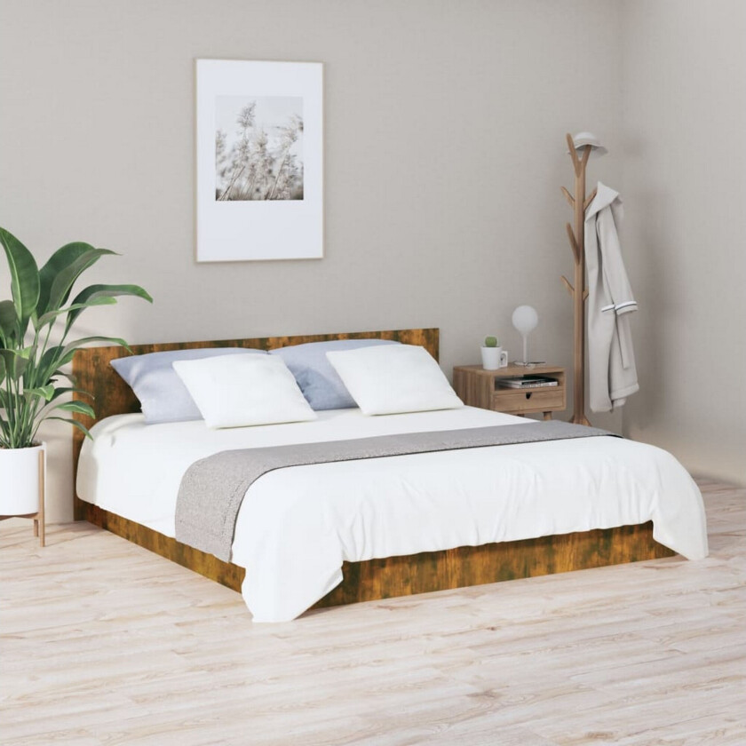 Sengegavl røkt eik 200x1,5x80 cm konstruert tre