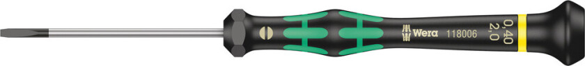 2035 Screwdriver for slotted screws for electronic applications. 0.40 x 2.0 mm