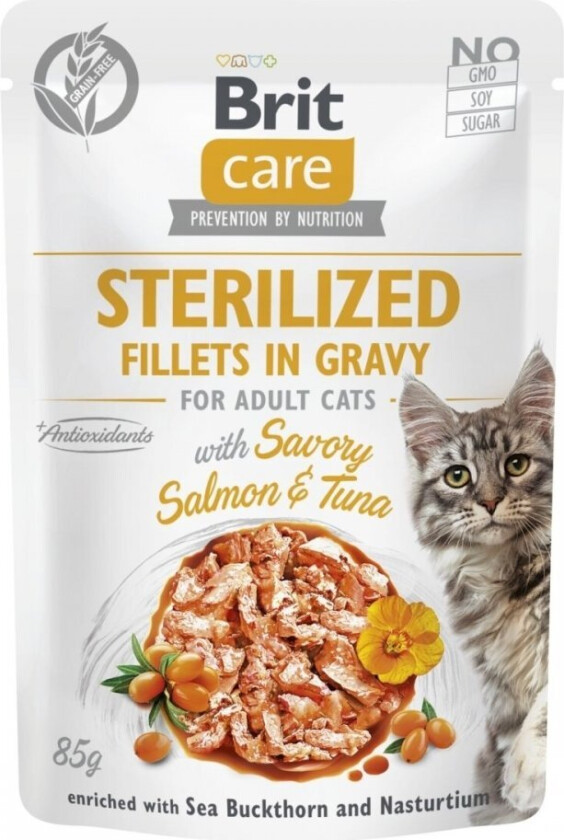Brit Care Cat gravy Sterilized laks & tunfisk 85 g