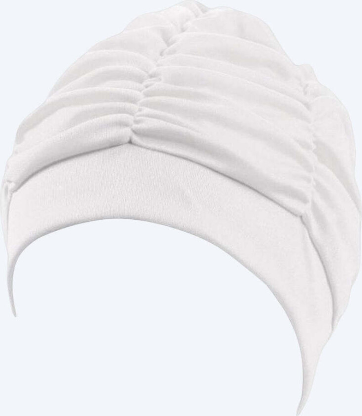 badehette med draperinger - Hvit