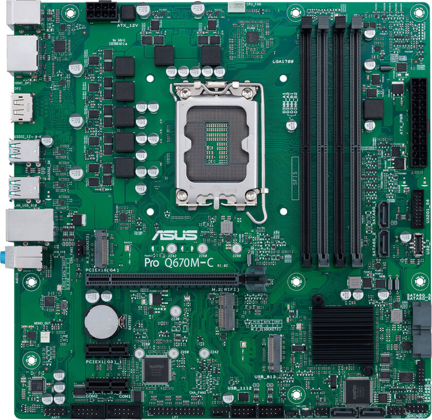 Pro Q670M-C-CSM Hovedkort - Intel Q670 - Intel LGA1700 socket - DDR5 RAM - Micro-ATX