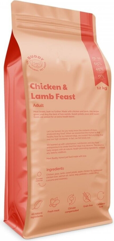 Buddy Petfoods Chicken + Lamb Feast 12 kg (12 kg)