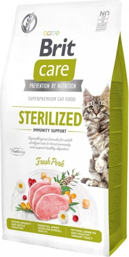 Brit Care Grain Free Cat Sterilized Immunity Support Fresh Pork (7 kg)