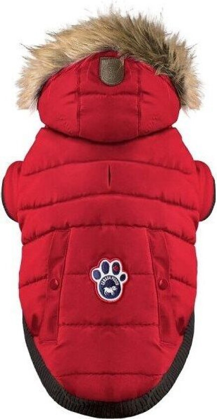 North Pole Hundeparkas Vinterdekken - 60cm - Rød