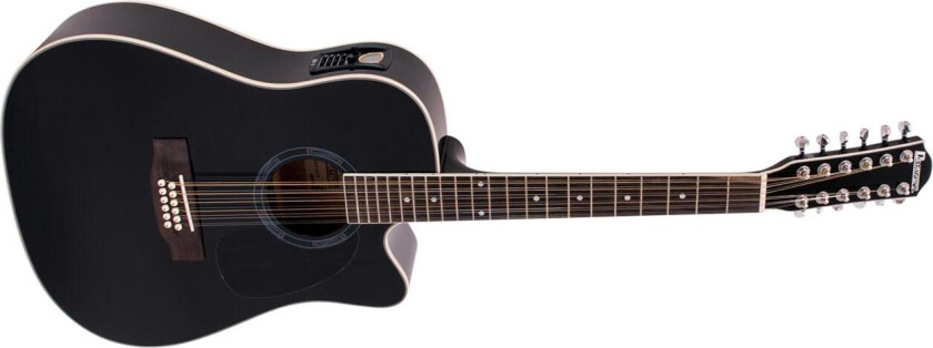 Dr-612 Western Guitar 12-String, Black
