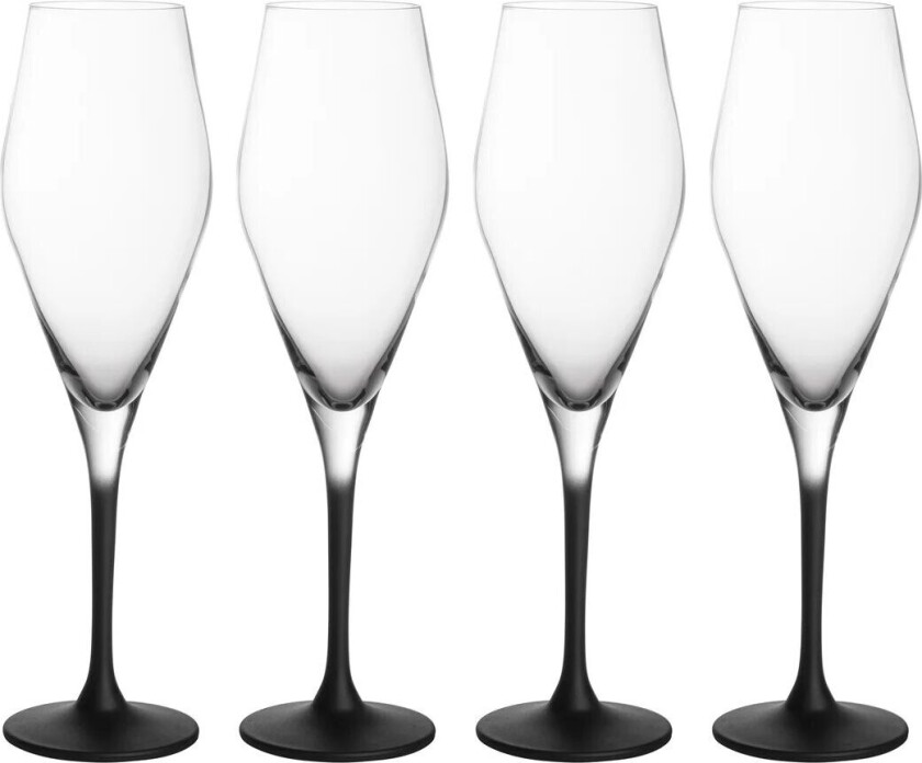 Manufacture Rock champagneglass 26 cl, 4-pakning Klar-svart