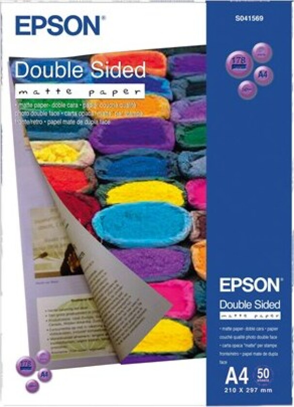 Bilde av Papir Double Sided Matt A4 50 Ark 178 G