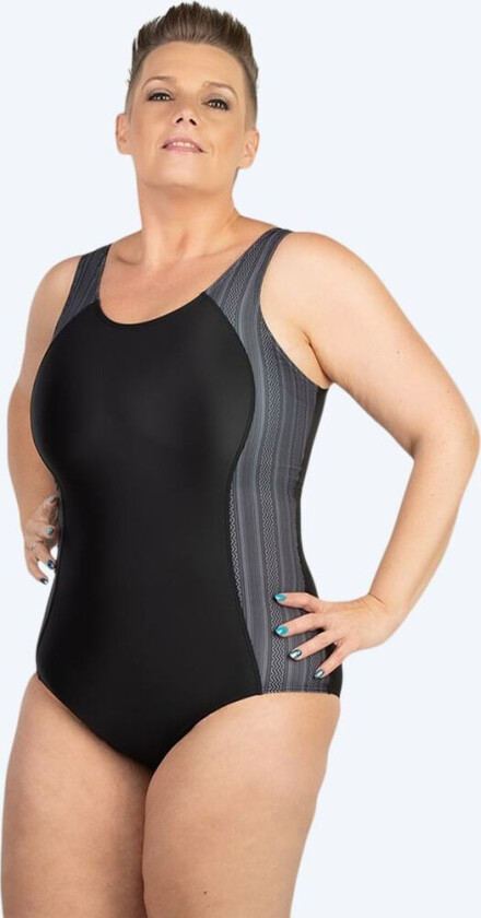 badedrakt til damer - Liva G9 - Svart/grå