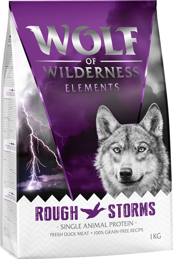 1 kg Wolf of Wilderness hundefôr til spesialpris! - Rough Storms - And (Monoprotein)