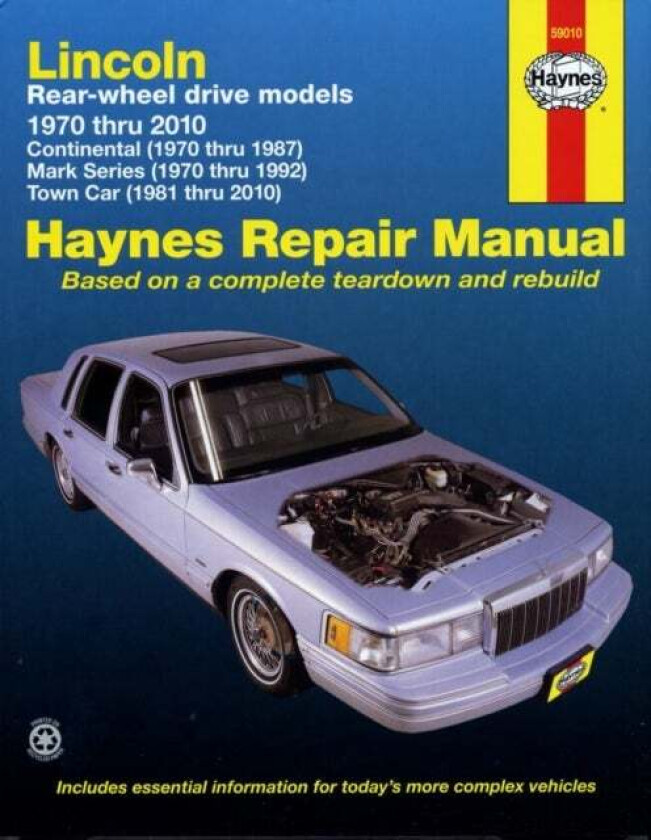 Lincoln RWD covering Continental (70-87) Mark Series (70-92) Town Car (81-10) Haynes Repair Manual ( av Haynes Publishing