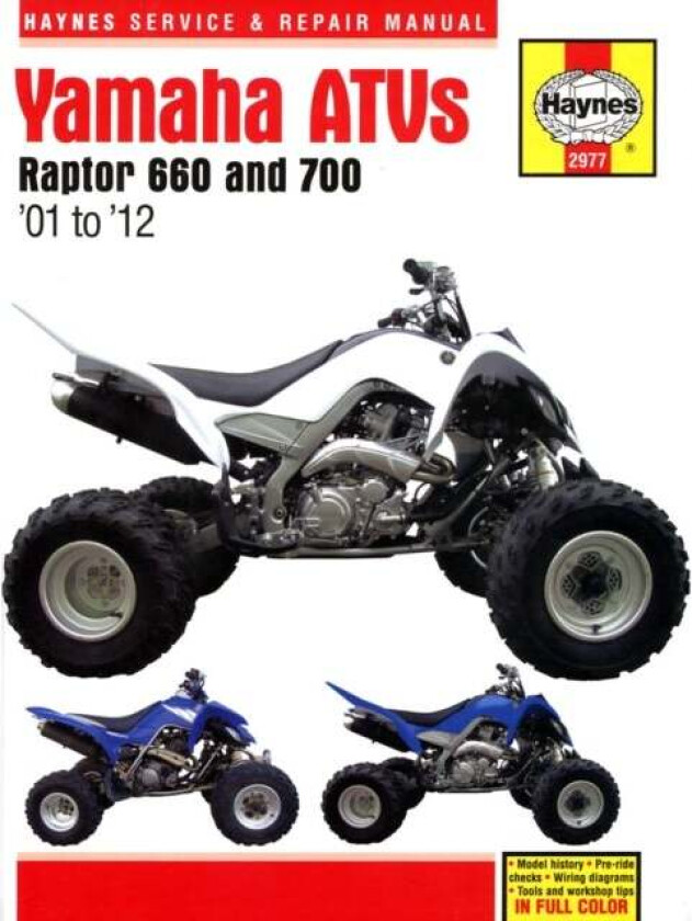 Yamaha Raptor 660 & 700 ATVs (01 - 12) Haynes Repair Manual av Alan Ahlstrand