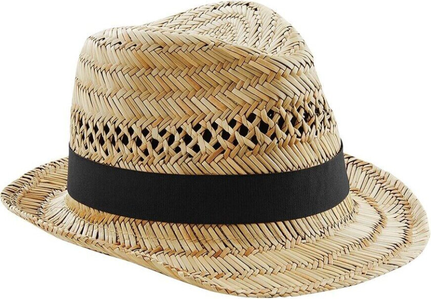 Beechfield Unisex Straw Summer Trilby Hat