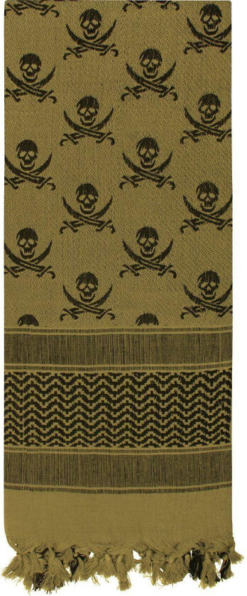 Deluxe Partisan Scarf with Jolly Roger Olive / black