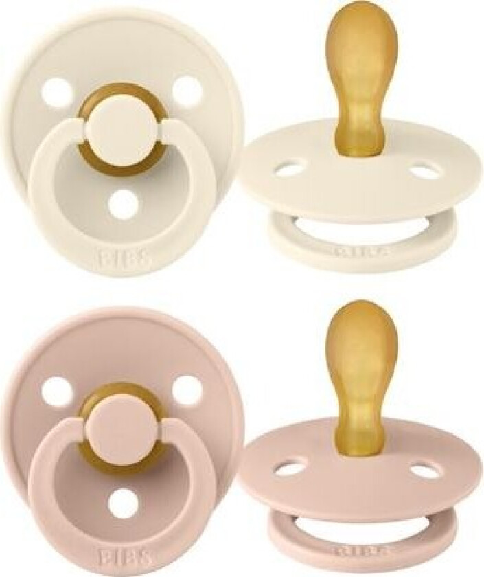 Pacifier Colour Latex Symmetrical Ivory/Blush Size 2 2pcs