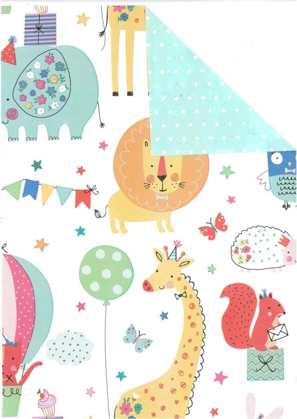 Gavepapir Diskrull Barn 38cm Letter