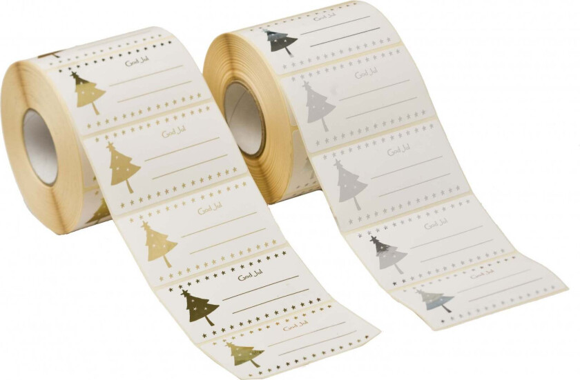 Bilde av Merkelapper Rull 1000 Stk Gull Gran