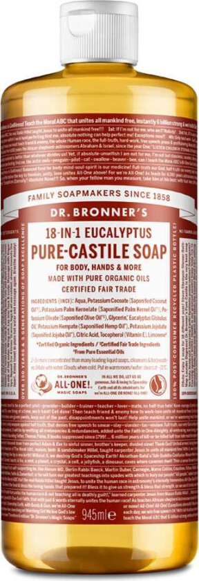 Pure Castile Liquid Soap Eucalyptus, 945 ml  Håndsåpe