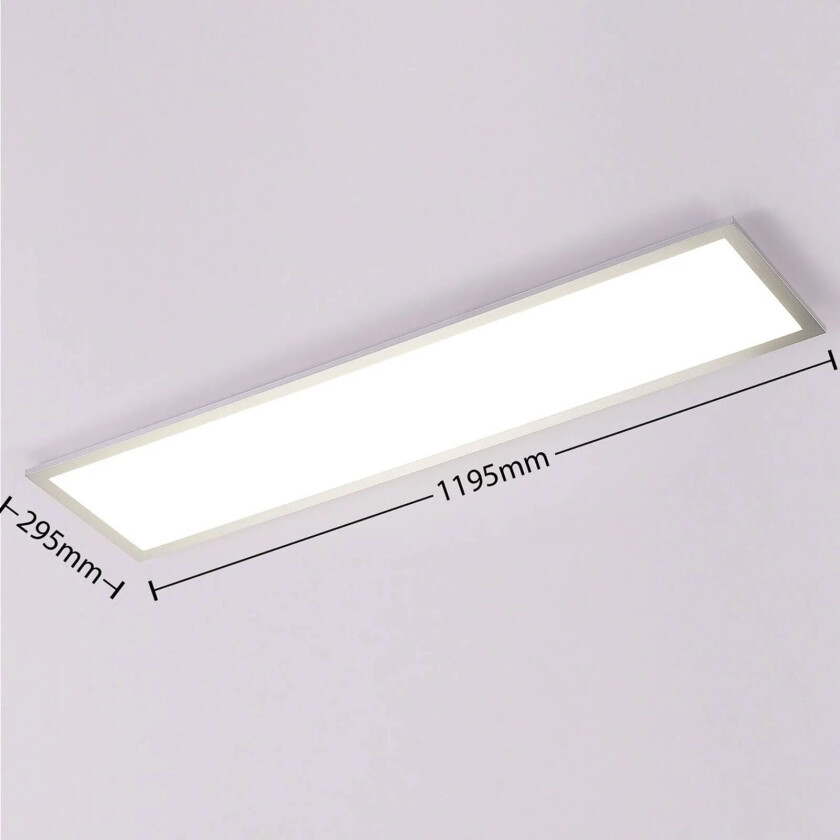 Lysander LED-panel, CCT 119cm 36W, sølv