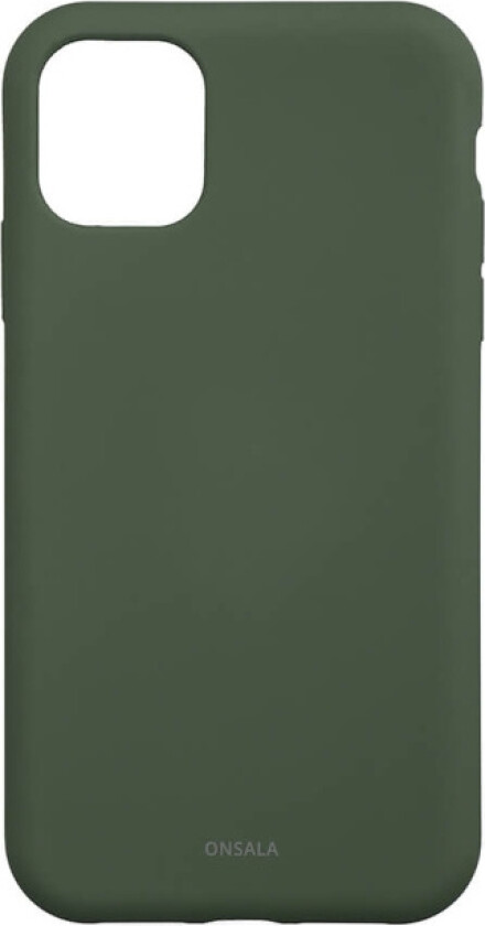 Phone Case with Silicone Feel Olive Green iPhone 11/XR