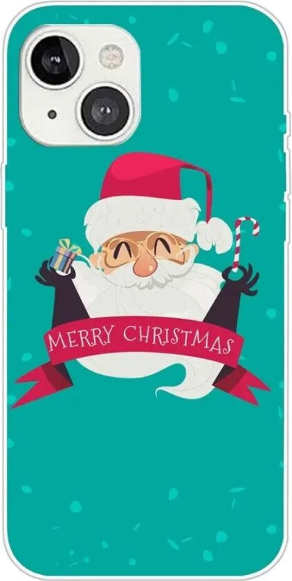 iPhone 15 Fleksibelt Plast Jul Deksel - Merry Christmas - Glad Julenisse