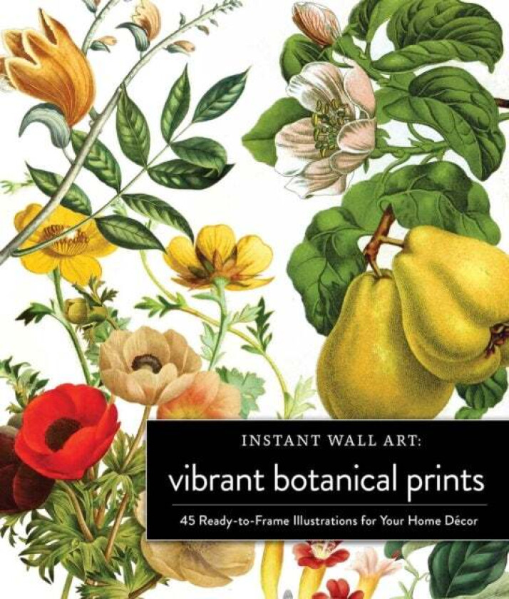 Instant Wall Art Vibrant Botanical Prints av Adams Media