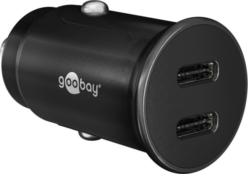 Goobay Dual-USB-C™ PD (strømforsyning) automatisk hurtiglader (30 W)