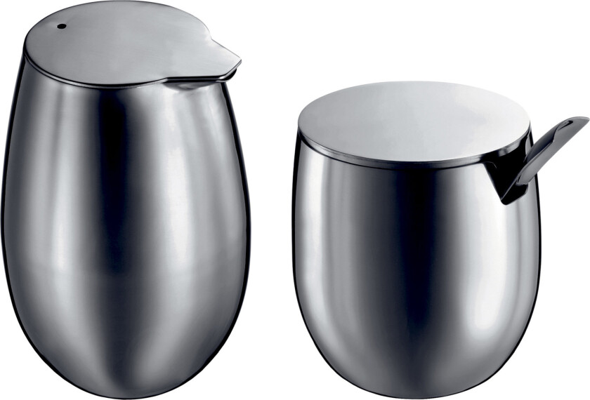 Bodum Columbia sukkerskål & fløtemugge blank