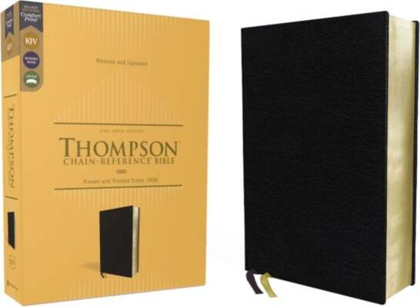KJV, Thompson Chain-Reference Bible, European Bonded Leather, Black, Red Letter, Comfort Print