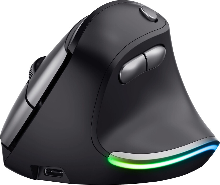 Bayo Ergo Wireless Mouse Eco Trådløs 2,400dpi Vertikal Mus Svart