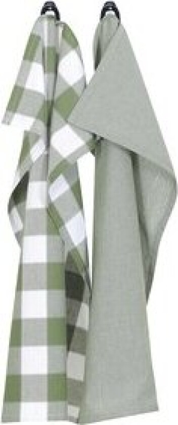 Kjøkkenhåndkle rutet Ted resirkulert 2-pk