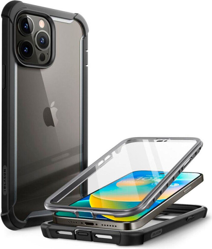 I-Blason iPhone 14 Pro Max i-Blason Ares Bakdeksel Med Skjermbeskytter - Svart
