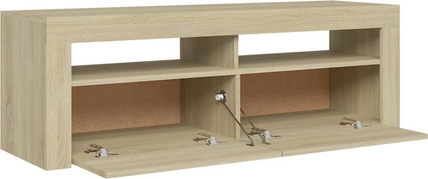 Bilde av TV-benk med LED-lys sonoma eik 120x35x40 cm