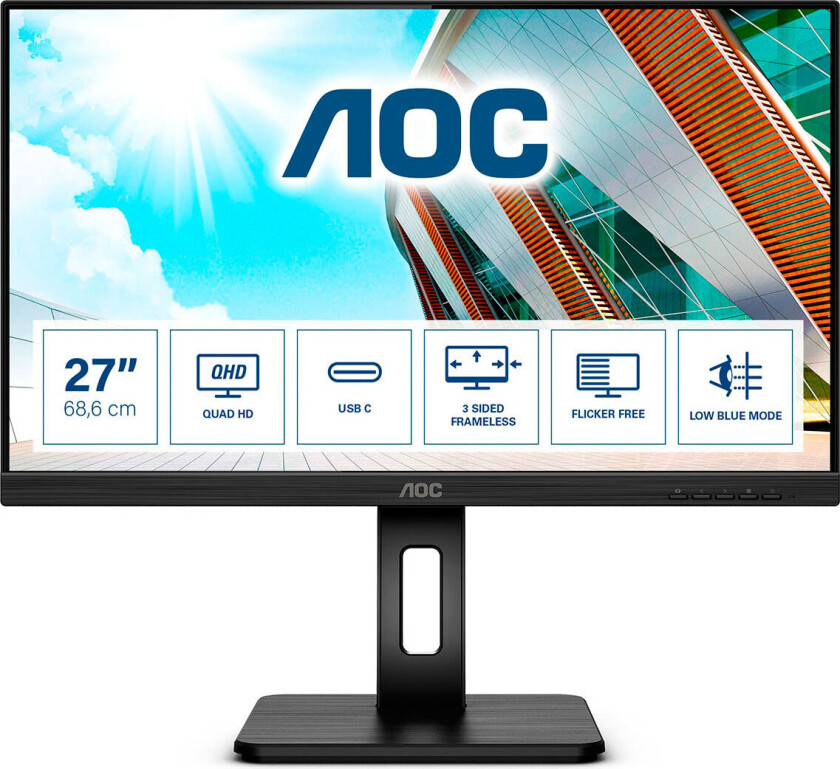 Aoc Q27p2ca 27" 2560 X 1440 16:9 Ips 75hz