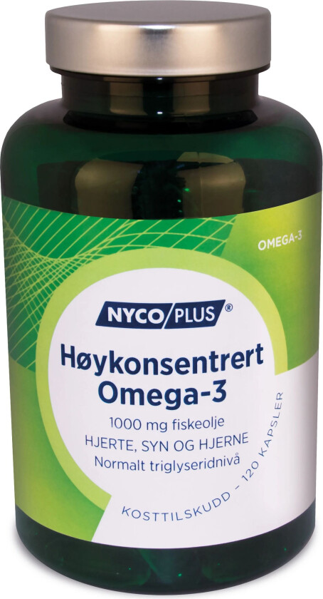 Bilde av Høykonsentrert Omega-3, 1000 mg, 120 kapsler