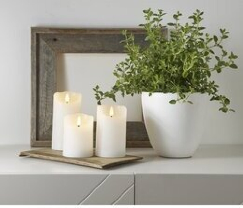 LED Kubbelys Flamme Rustic