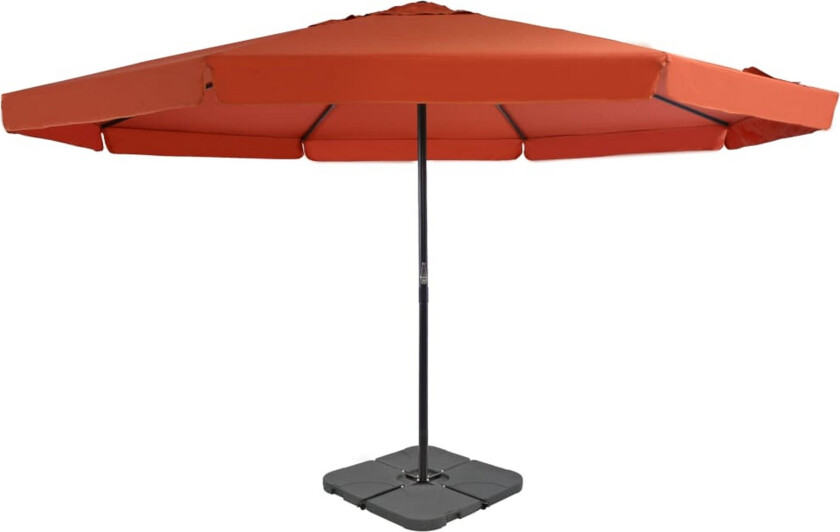Utendørs parasoll med bærbar base terrakotta