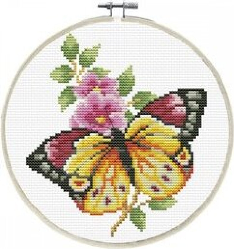 Broderipakke Bilde Butterfly Bouquet