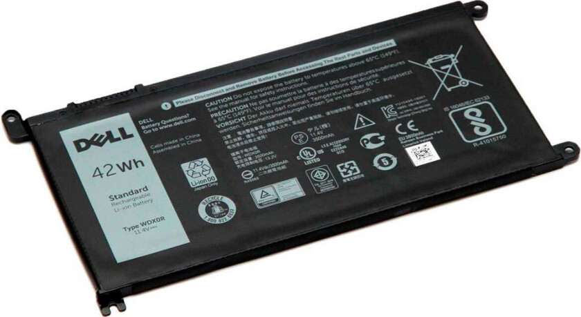 Primary - Batteri til bærbar PC - litium - 3-cellers - 42 Wh - for Inspiron 13 5378, 13 73XX, 15 55XX, 15 75XX Latitude 13 3379 Vostro 15 5568