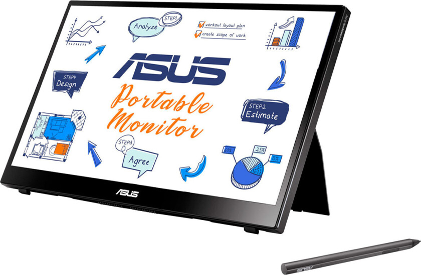 14" ASUS ZenScreen Ink MB14AHD - 5 ms - Skjerm