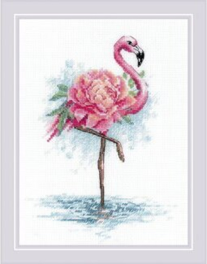 Broderipakke Bilde Flamingo