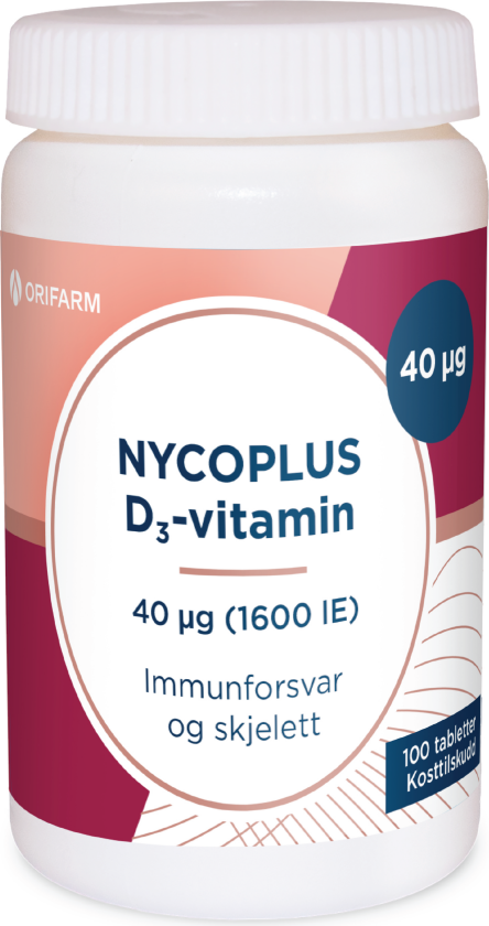 D3-Vitamin 40 µg, 100 tabletter
