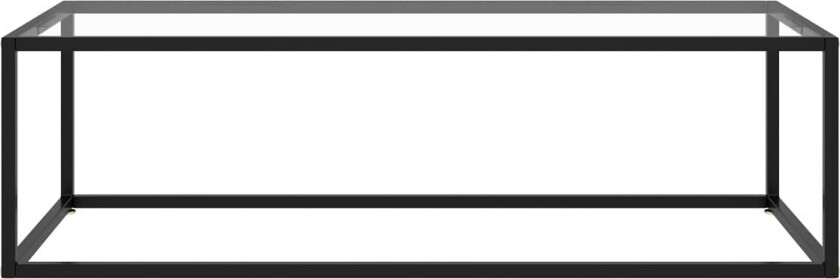 Salongbord svart med herdet glass 120x50x35 cm