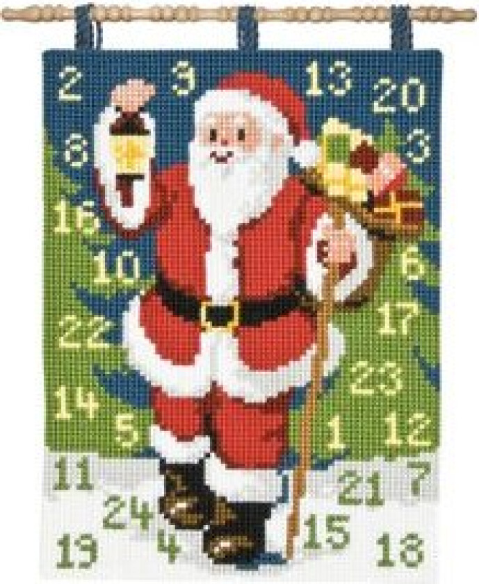 Broderipakke Kalender Nisse med lykt