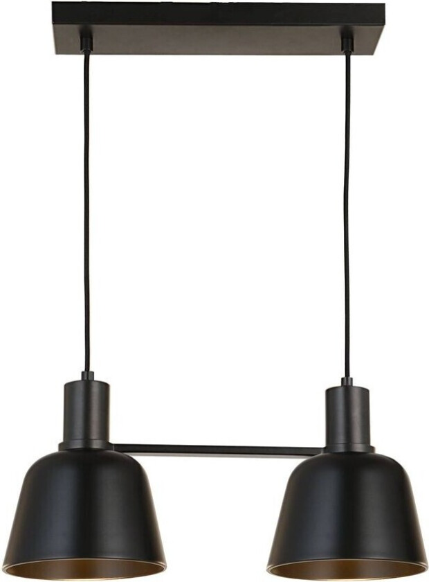 Servan hengelampe, svart, 2 lyskilder
