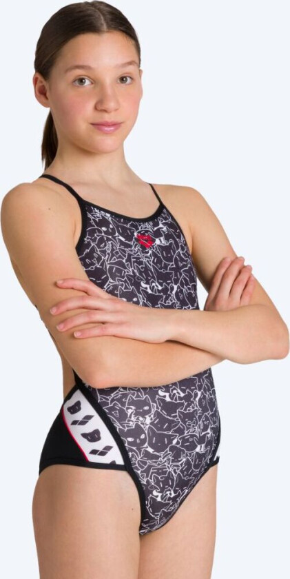 badedrakt til jenter - Kitties - Svart/hvit