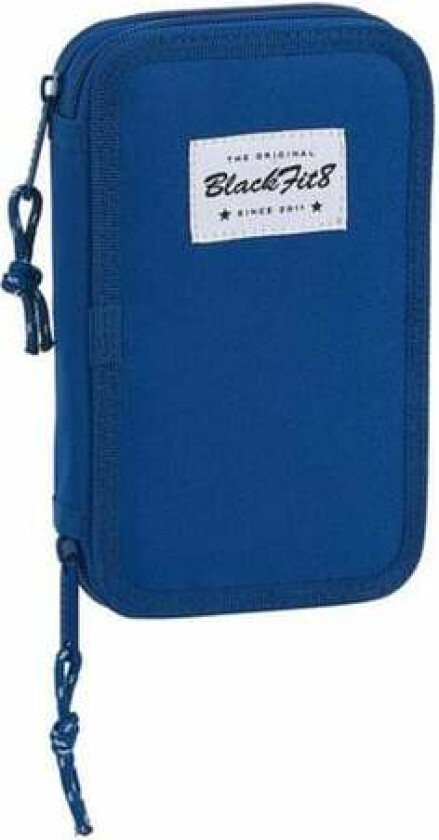Dobbelt pennal BlackFit8 M854 Mørkeblå 12,5 x 19,5 x 4 cm (28 deler)